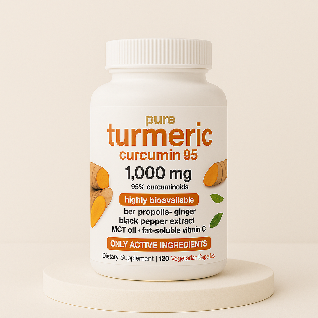 Turmeric Curcumin 1000mg - Soulage les douleurs articulaires naturellement